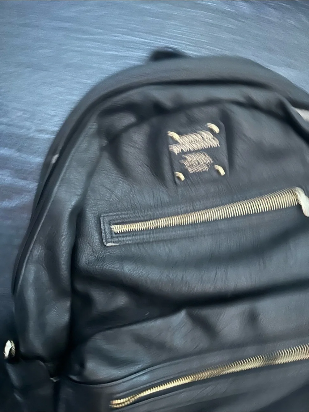 Monopoly Wanna Be Professional Black Faux Leather Laptop Backpack